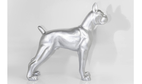 Perro plata decorativo